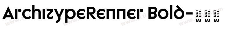 ArchitypeRenner Bold字体转换